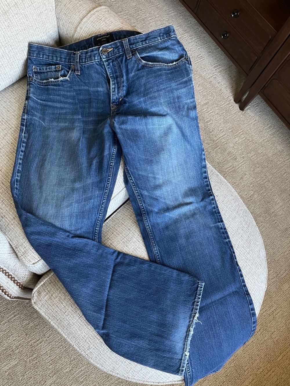 Banana Republic Men's Straight Blue Jeans 36x34